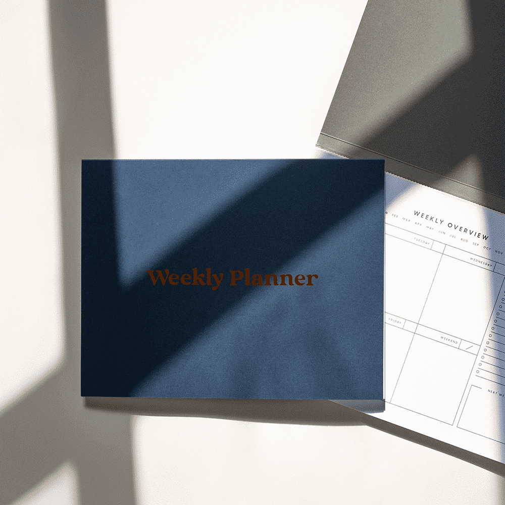 Foil Weekly Desk Planner - Blue - Paperful