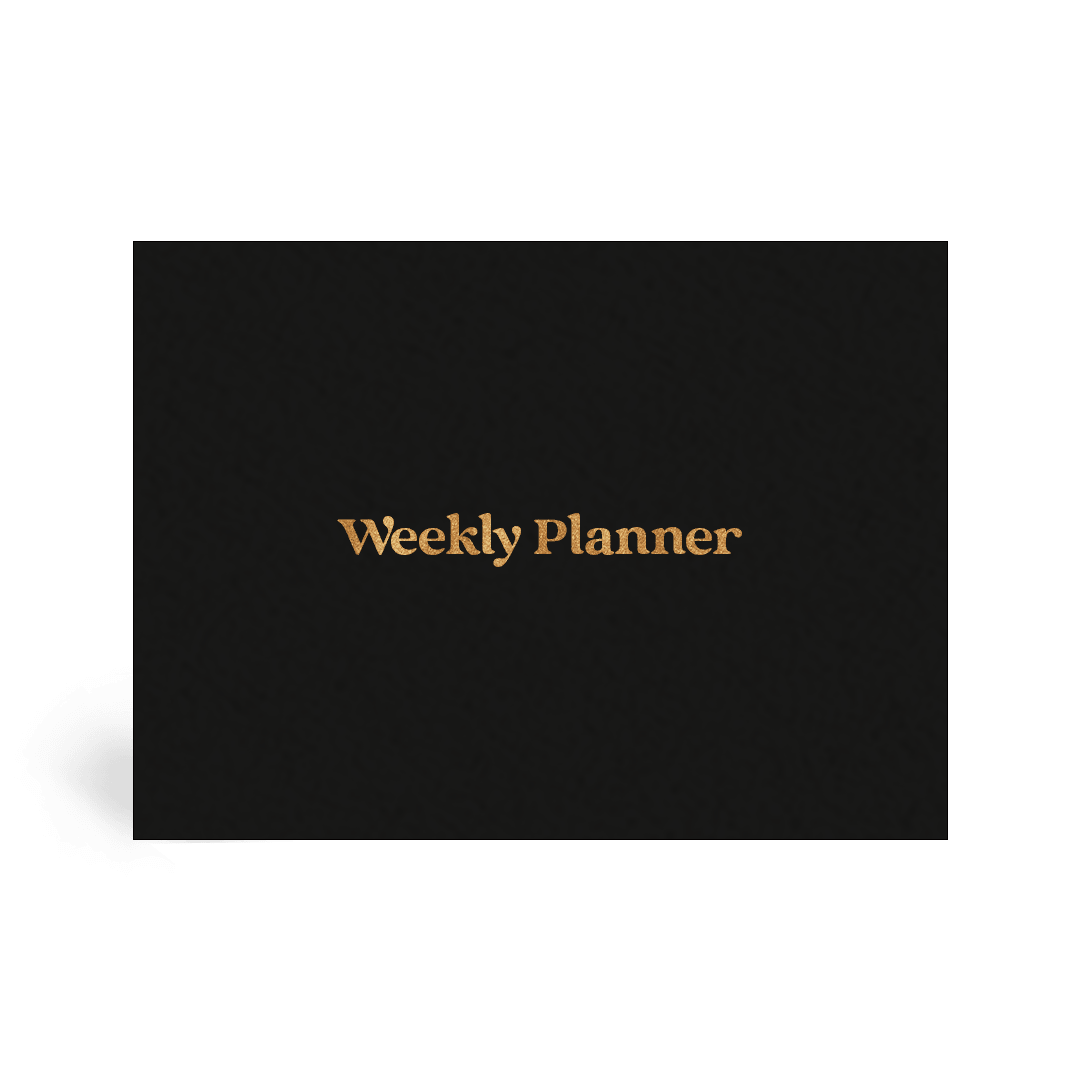 Foil Weekly Desk Planner - Black - Paperful