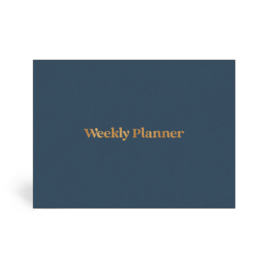 Foil Weekly Desk Planner - Blue - Paperful
