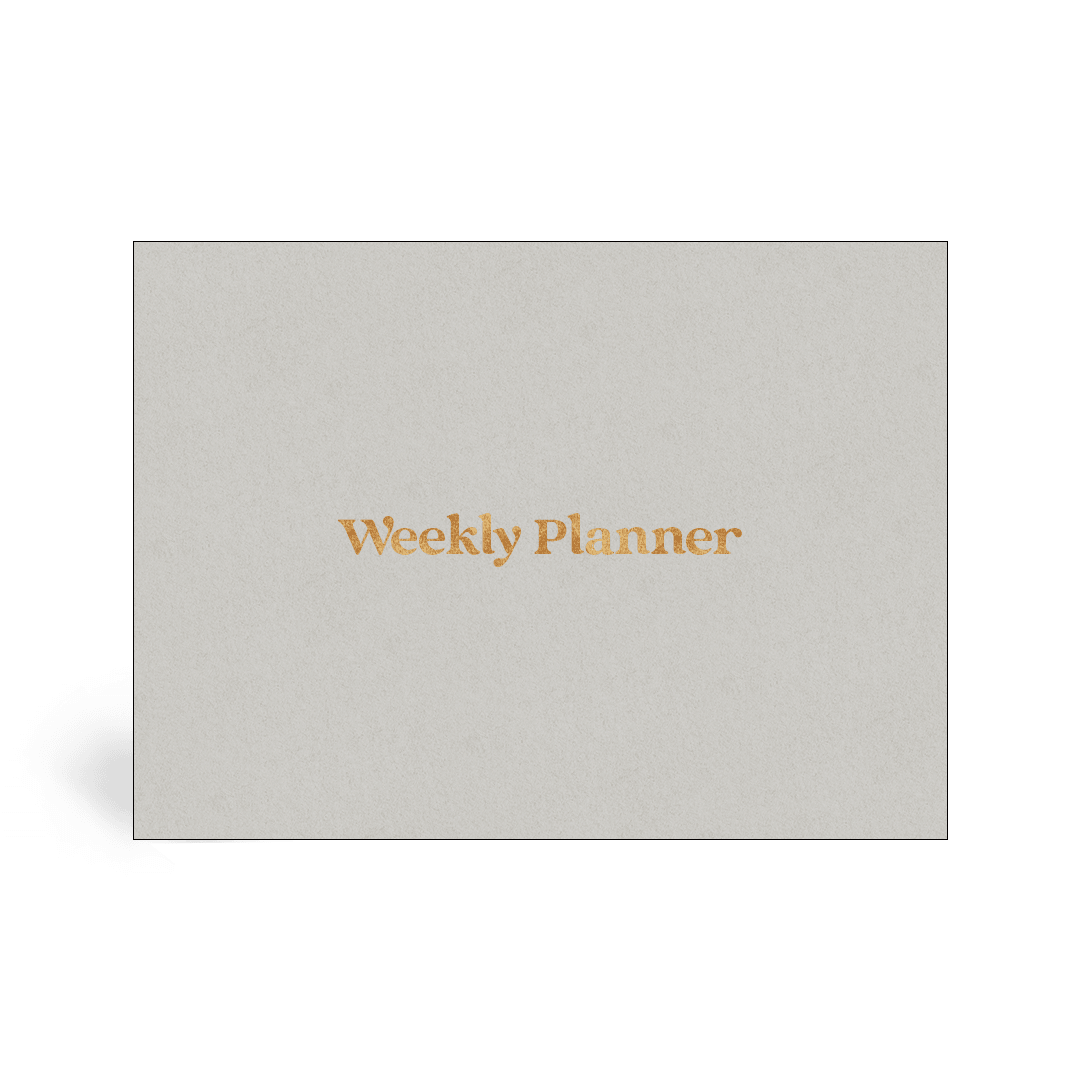 Foil Weekly Desk Planner - Grey - Paperful