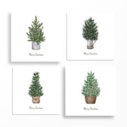 Christmas Card Multi Pack - Pack of 4 - Individual Designs - Christmas Tree and Simple Design