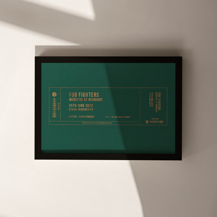 Personalised Metallic Concert Ticket - Paperful