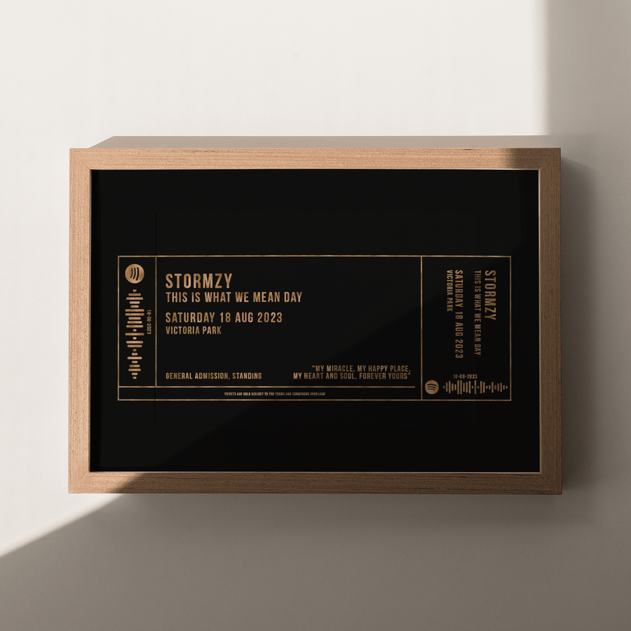 Personalised Metallic Concert Ticket - Paperful