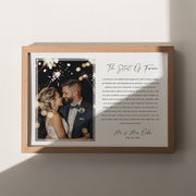 Personalised Anniversary Wedding Vows Print