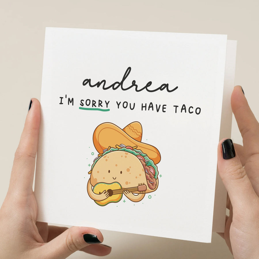 Funny Leaving Card for Coworker - Taco Apology  New Job Jokes