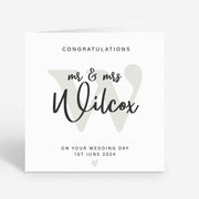 Wedding Day Card - Congratulations Happy Couples Gift