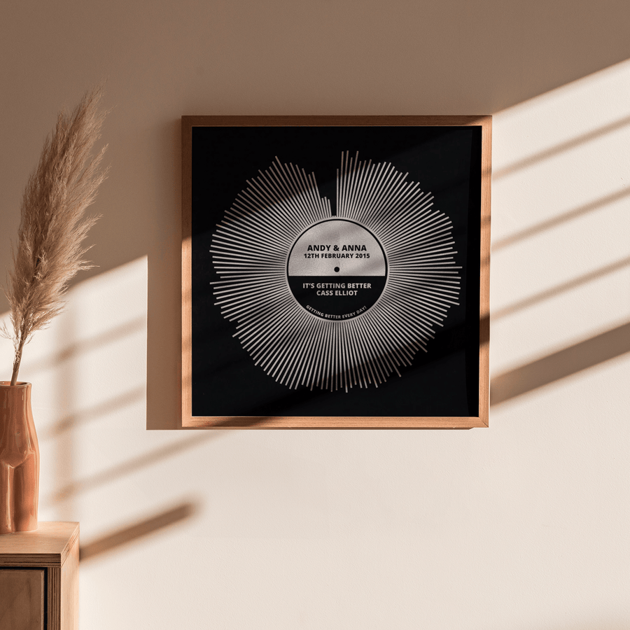 Metallic Sound Wave Vinyl Print - Paperful