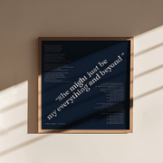 Metallic song Lyrics Print - Paperful