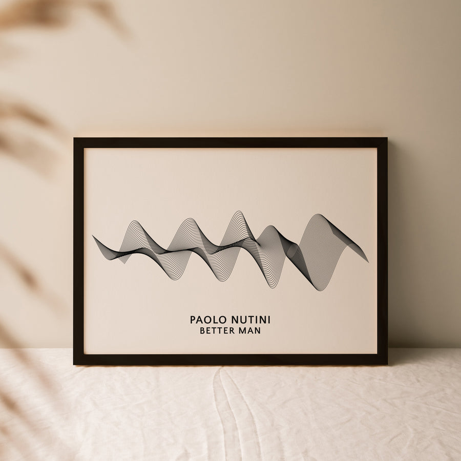 Custom Sound Wave Unique Personalised Song Print