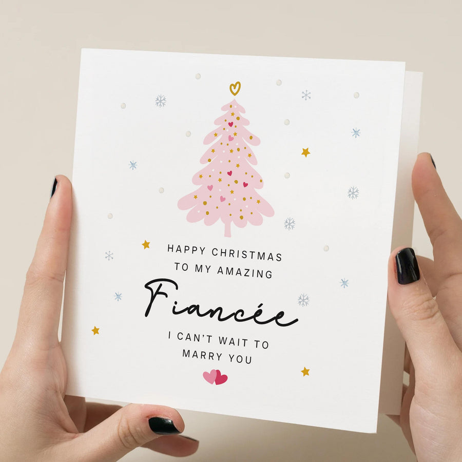 Fiance Christmas Card - First Engaged Christmas Gift for Her