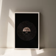 Personalised Foil Vinyl Record Wall Art Print