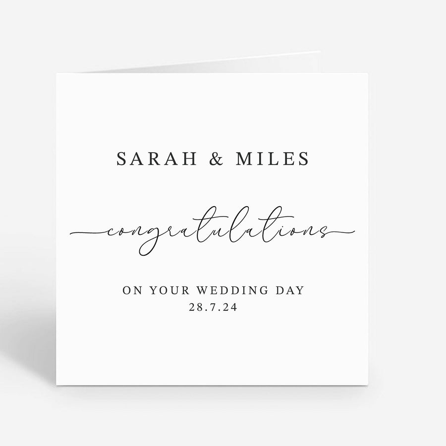 Personalised Wedding Cards - Newly-weds  Just Married  Congratulations - Engagement Wedding Day