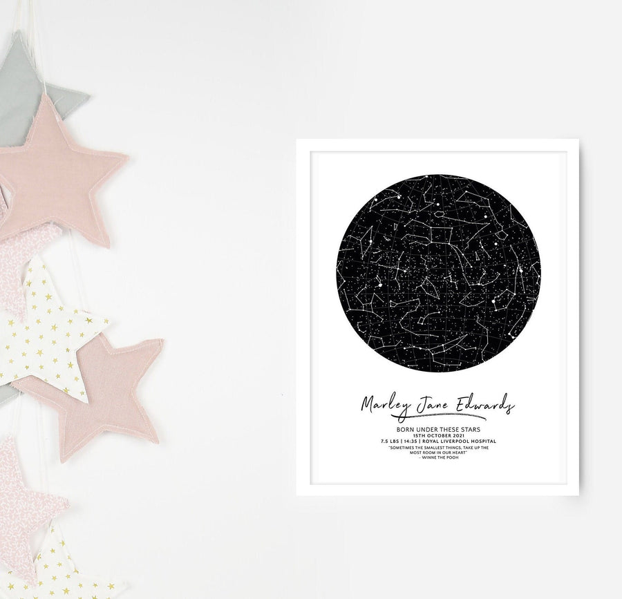 Custom Star Map Night Sky Print,