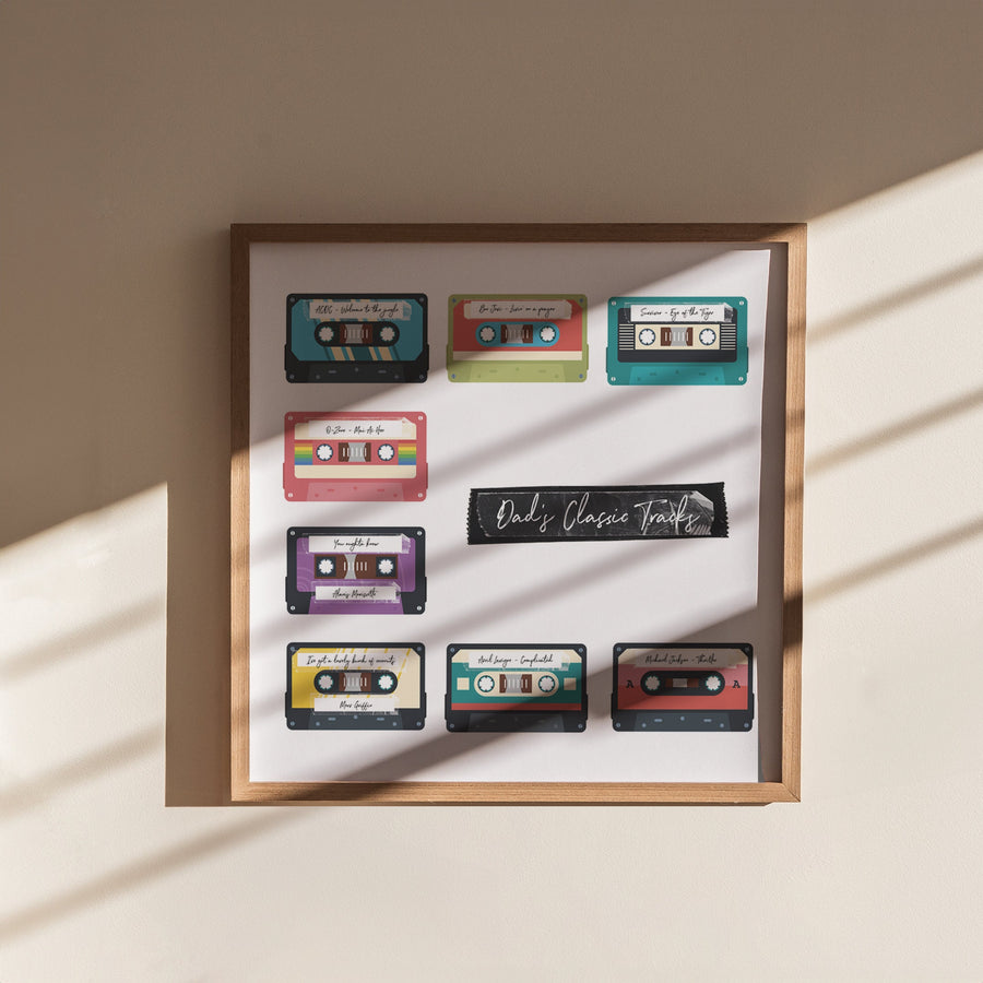 Custom Cassette Mix Tape Personalised Wall Art