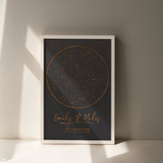 Personalised Foil Star Map Celestial Night Sky