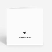 Wedding Day Card - Bride  Groom Romantic Minimal