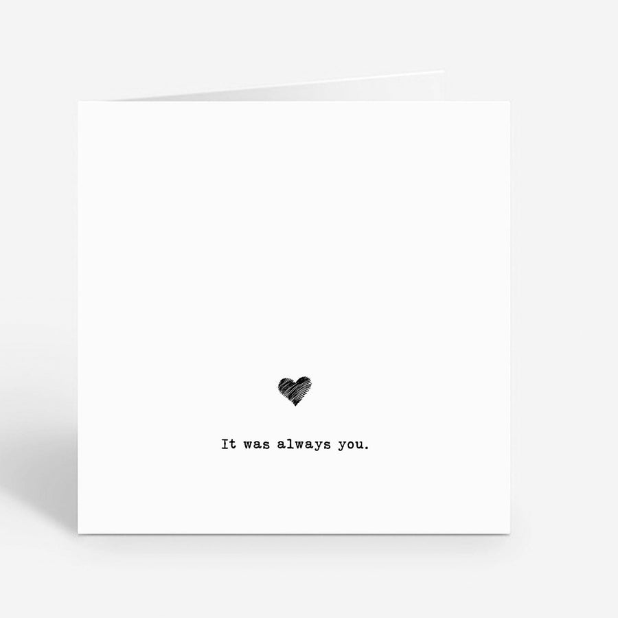 Wedding Day Card - Bride  Groom Romantic Minimal