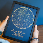 Personalised Foil Star Map Celestial Night Sky