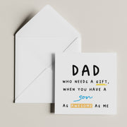 Dad Birthday Card - Funny Gift From Son Joke Greeting for Daddy