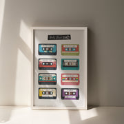 Custom Cassette Mix Tape Personalised Wall Art