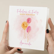 Personalised 40th Birthday Card - Mum Woman Her Wife Sister Friend - Gift for Fortieth Celebration