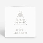 Christmas Card Multi Pack - 4 Pack with Individual Designs - Metallic Gold  Silver Foil - Simple Christmas Design