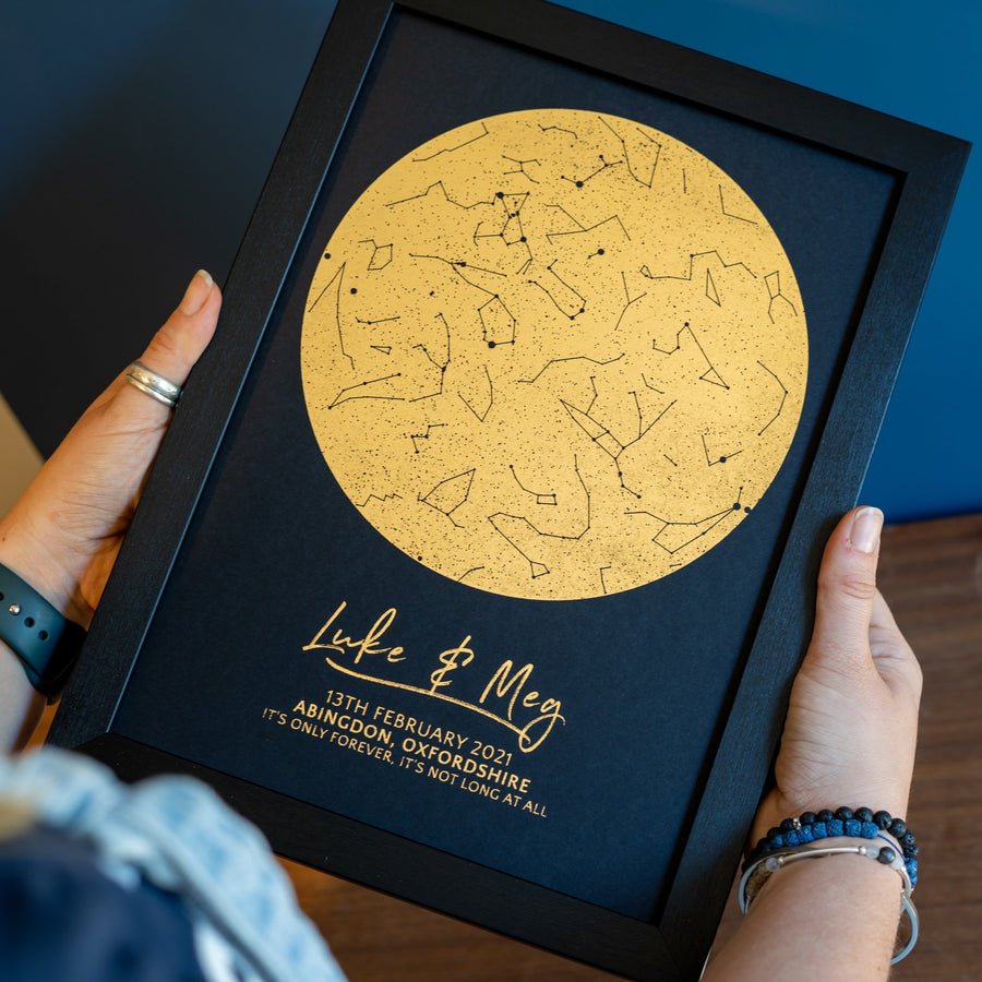 Personalised Star Map Celestial Night Sky