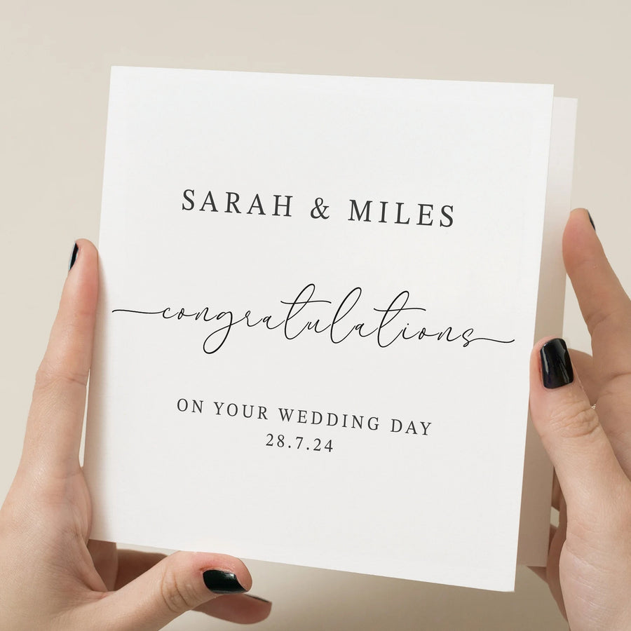 Personalised Wedding Cards - Newly-weds  Just Married  Congratulations - Engagement Wedding Day