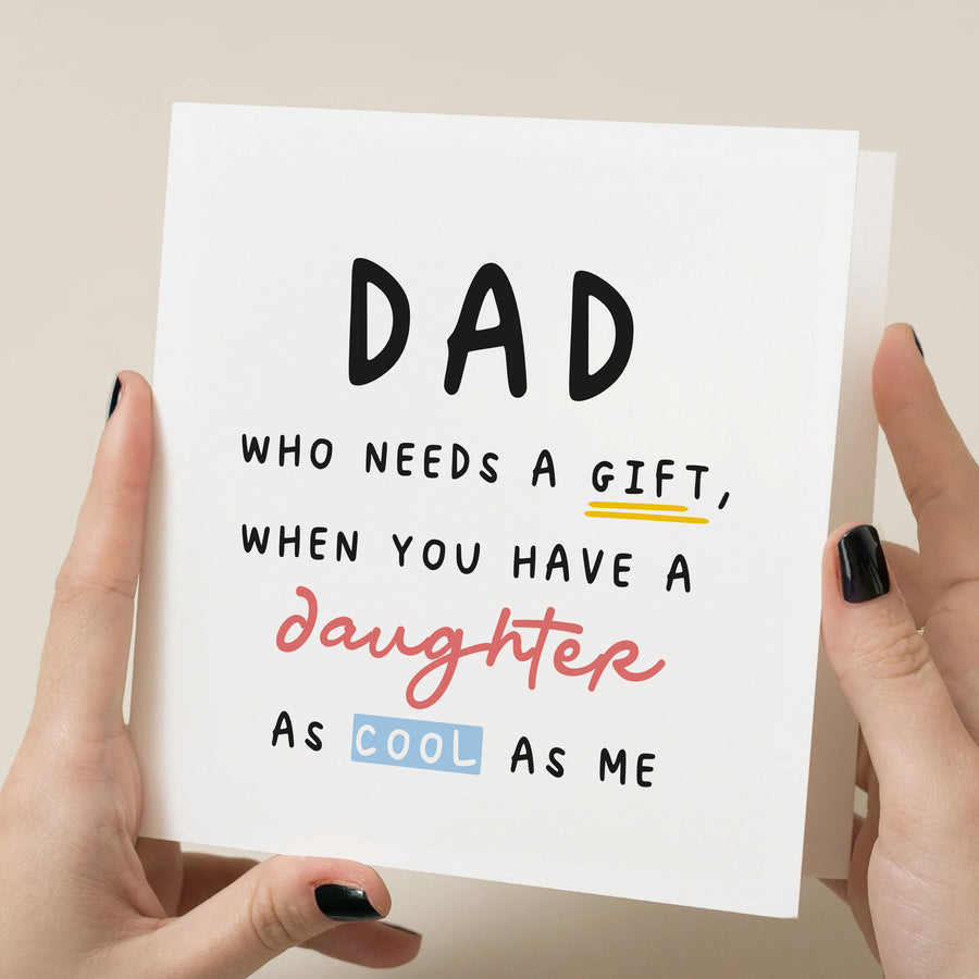 Dad Birthday Card - Funny Joke Card from Daughter