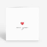 1 Year Anniversary Card for Boyfriend Girlfriend Husband Wife