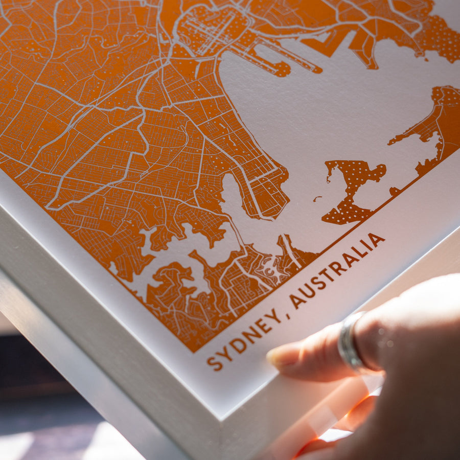 Custom Foil Map Wall Art