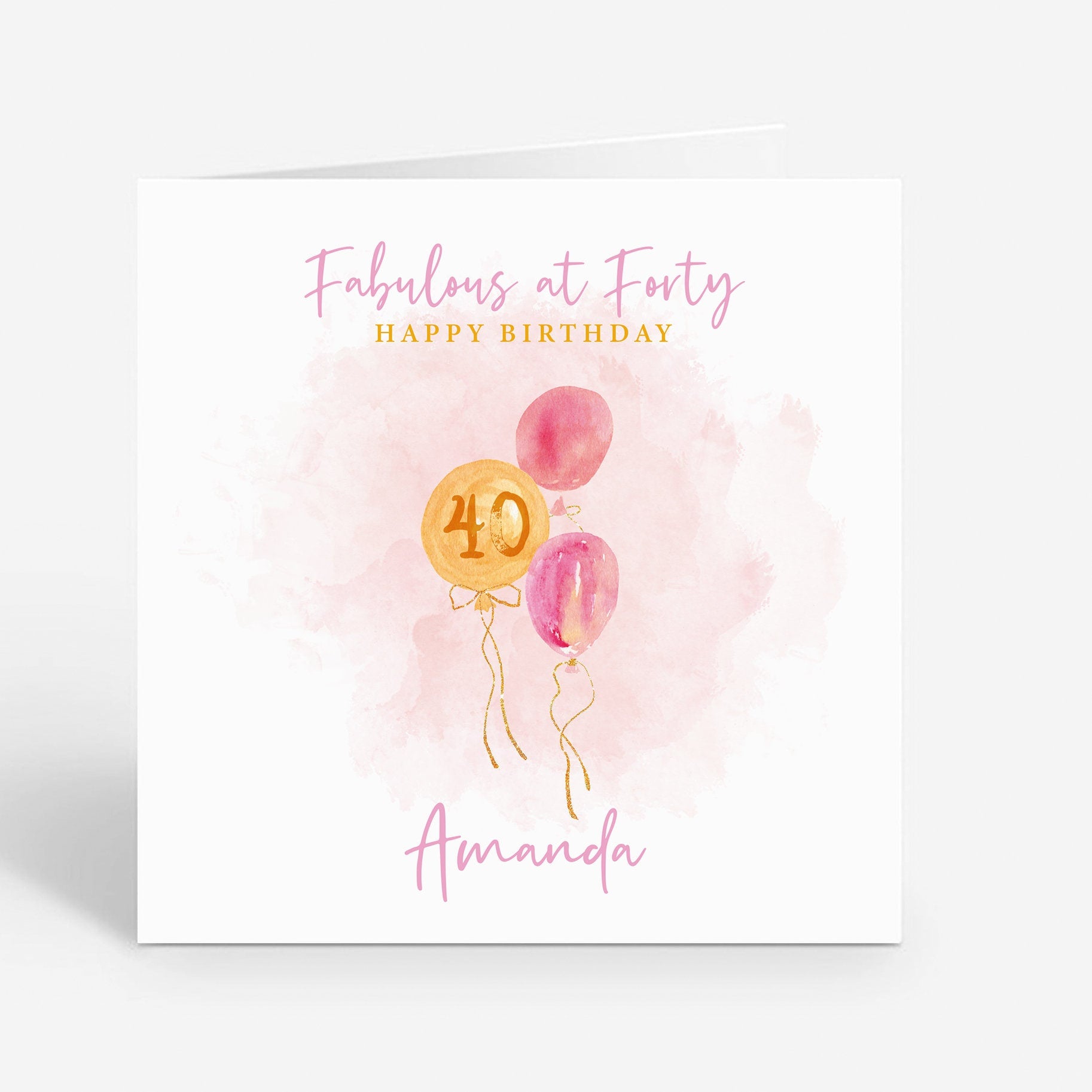 Personalised 40th Birthday Card - Mum Woman Her Wife Sister Friend - Gift for Fortieth Celebration