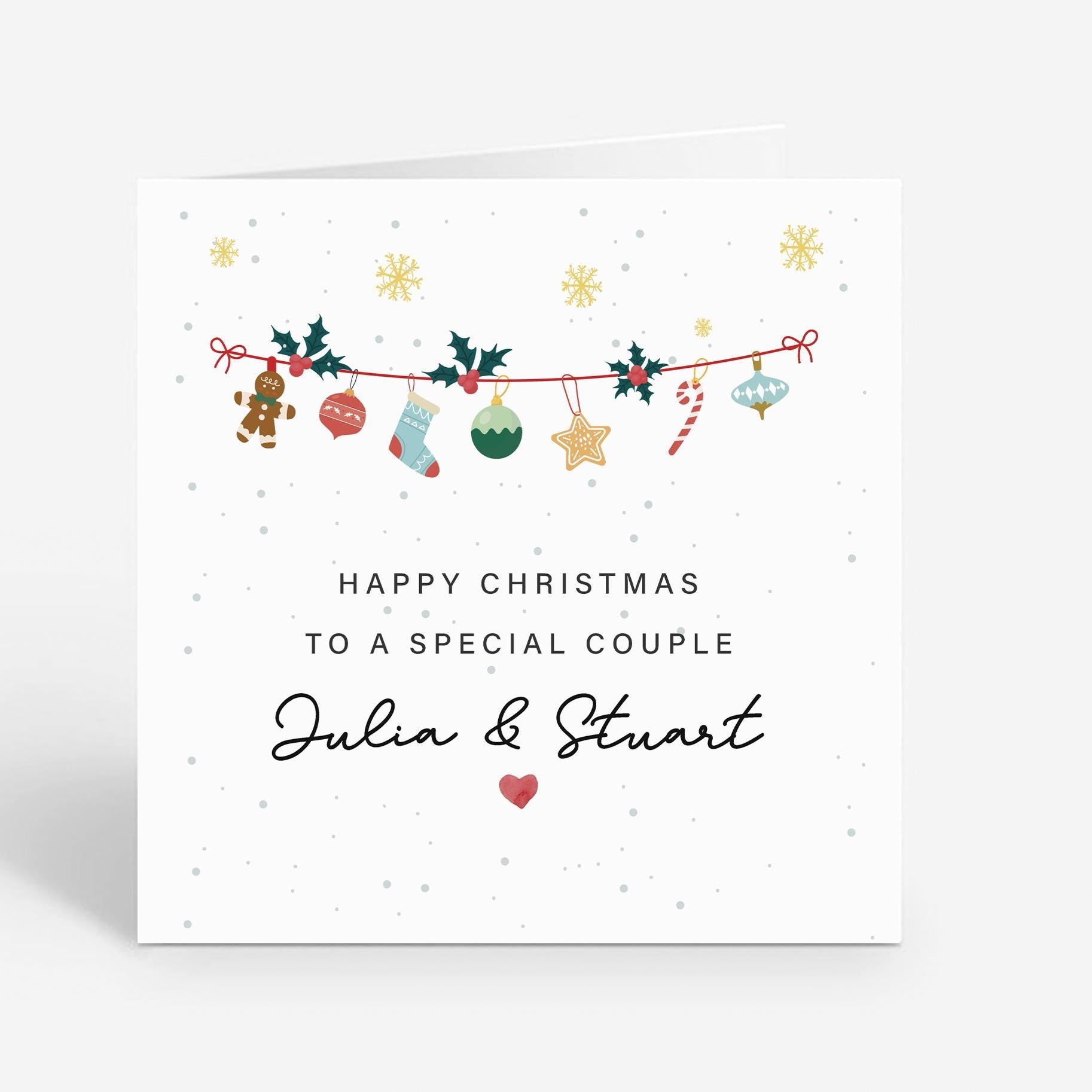 Personalised Christmas Cards - Special Couple Friends Xmas Card