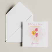 Personalised 40th Birthday Card - Mum Woman Her Wife Sister Friend - Gift for Fortieth Celebration