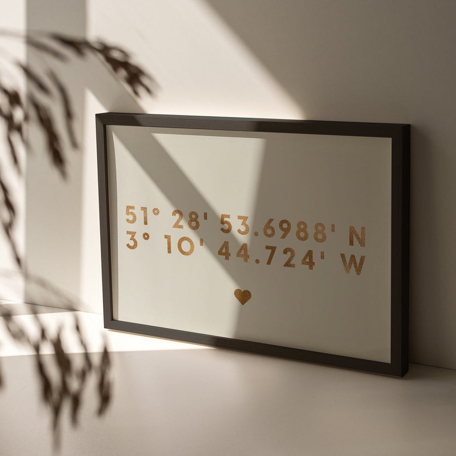 Custom Latitude Coordinates Print