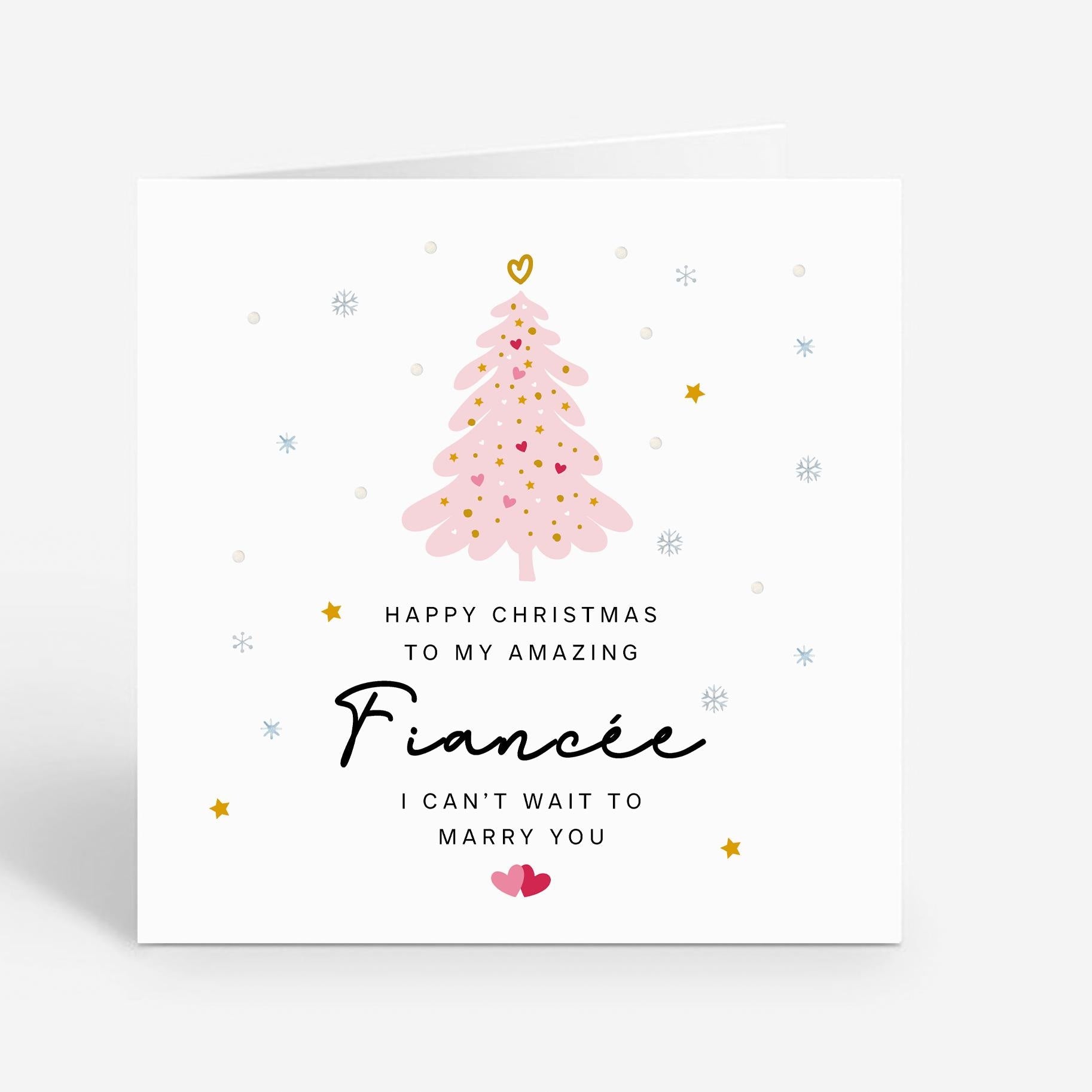 Fiance Christmas Card - First Engaged Christmas Gift for Her