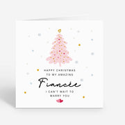 Fiance Christmas Card - First Engaged Christmas Gift for Her