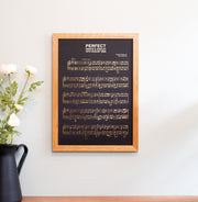 Personalised Metallic Foil Song Piano Music Print