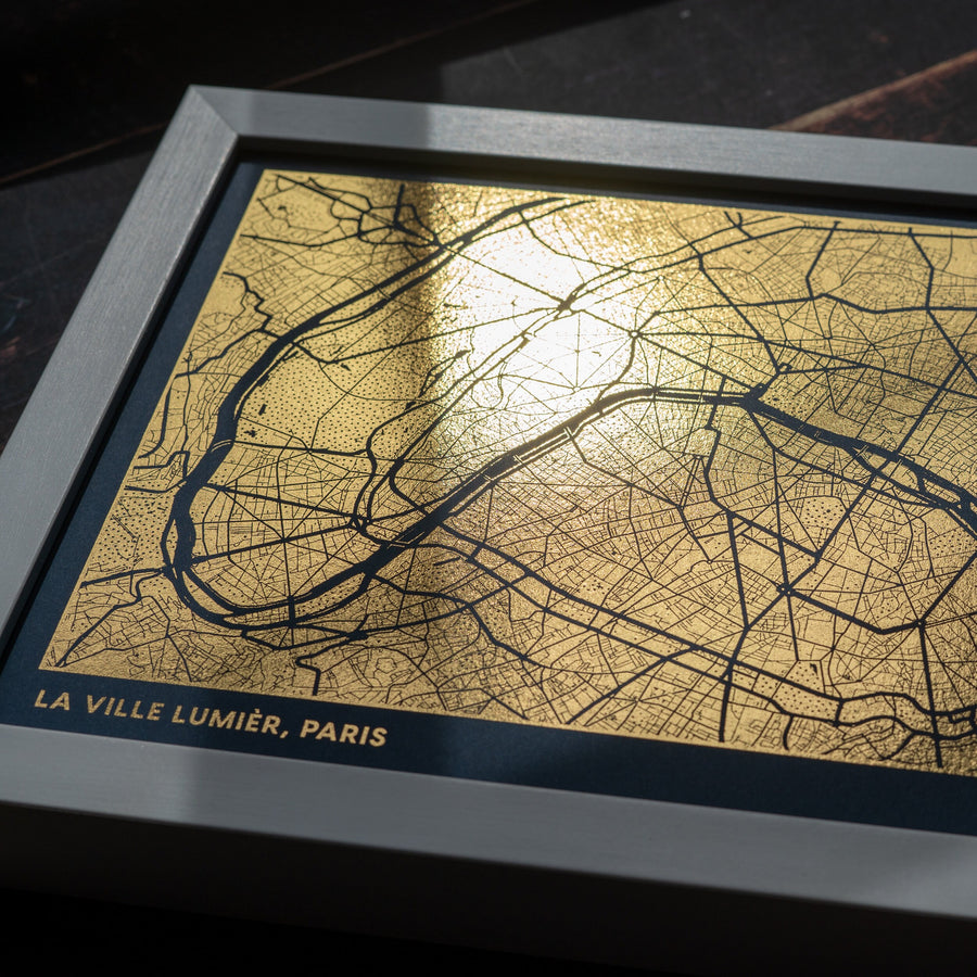 Personalised Metallic Foil Street Map