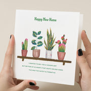 Personalised House Plant New Home Card  Gift - Housewarming  New Adventures Cards