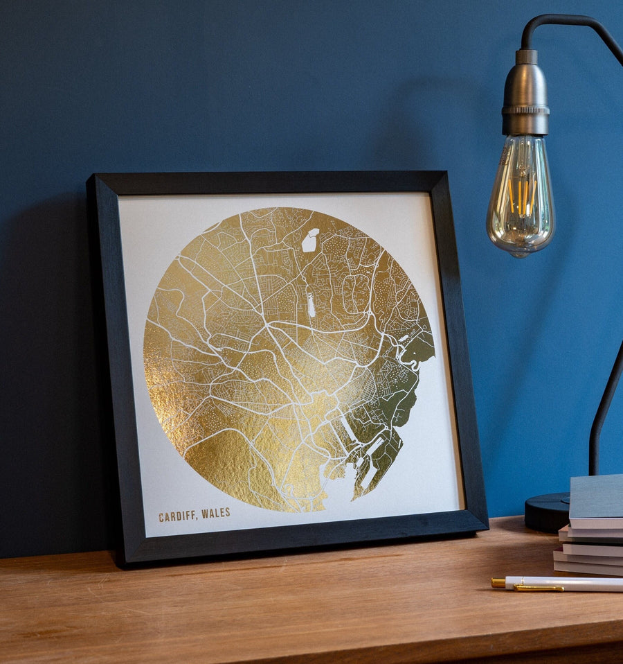 Custom Foil Street Map Print