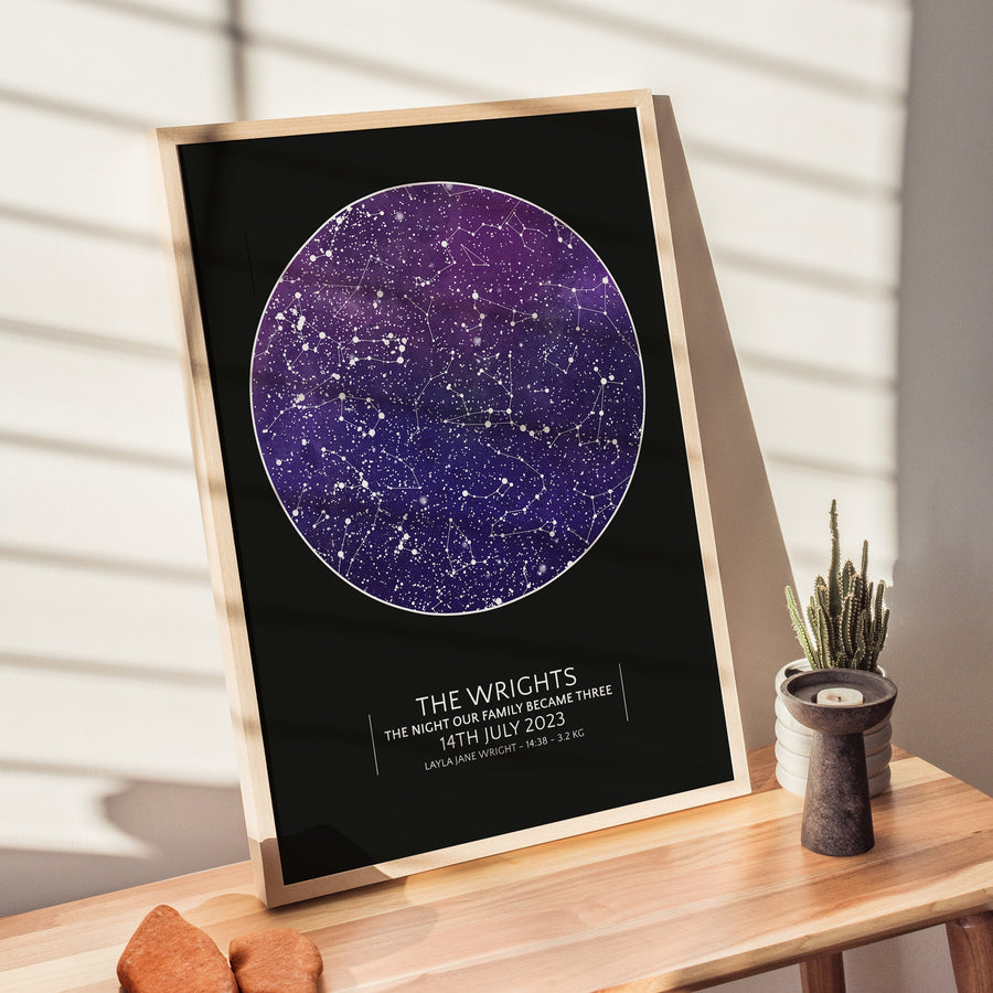 Personalised Galaxy Star Map