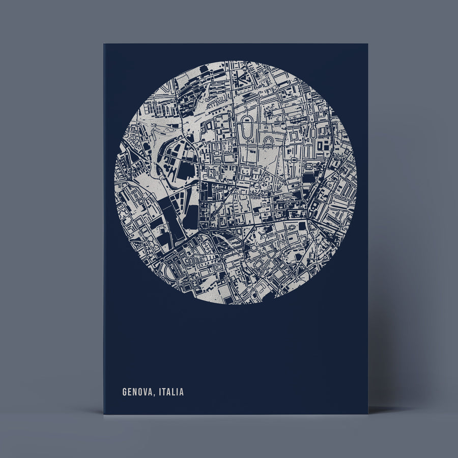 Custom Foil Street Map Print