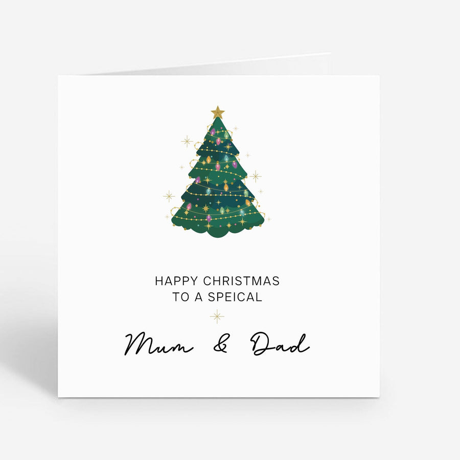 Christmas Card for Parents - Mum  Dad Theme