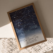 Personalised Watercolour Star Map