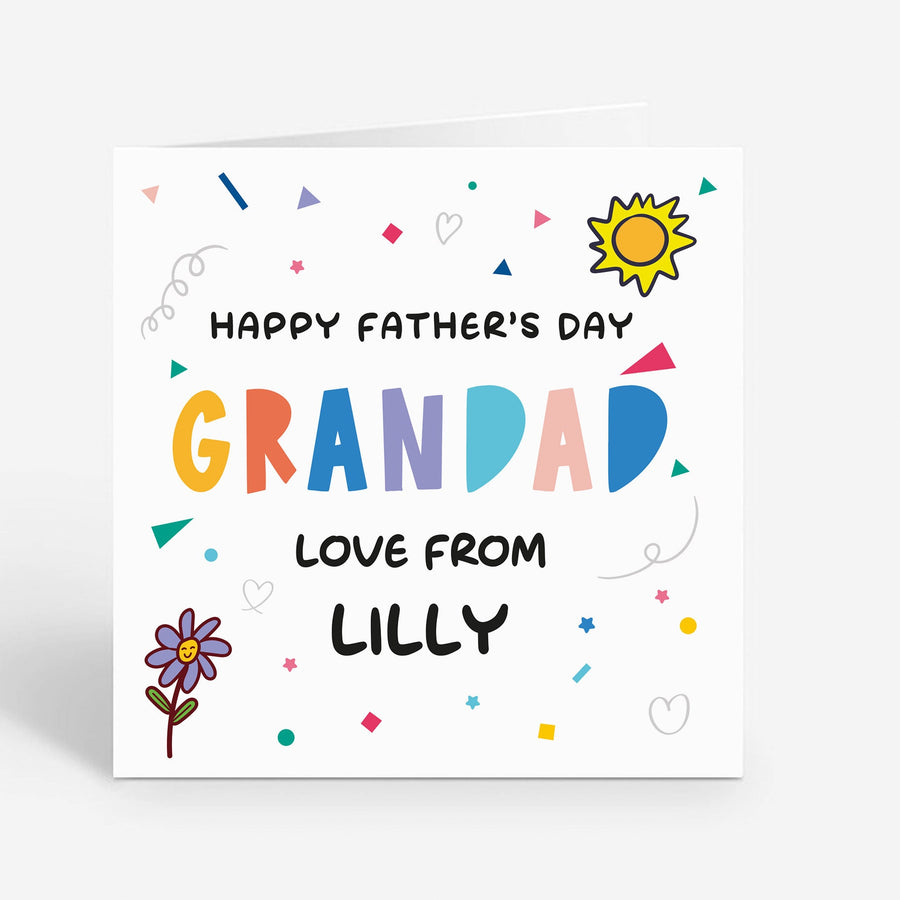 Fathers Day Card and Gift for Grandad - Happy Fathers Day from Grandchildren