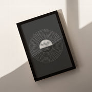 Personalised Foil Vinyl Record Wall Art Print