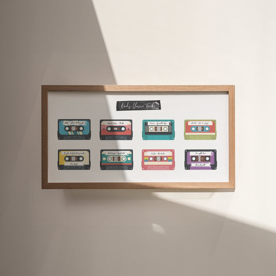 Custom Cassette Mix Tape Personalised Wall Art