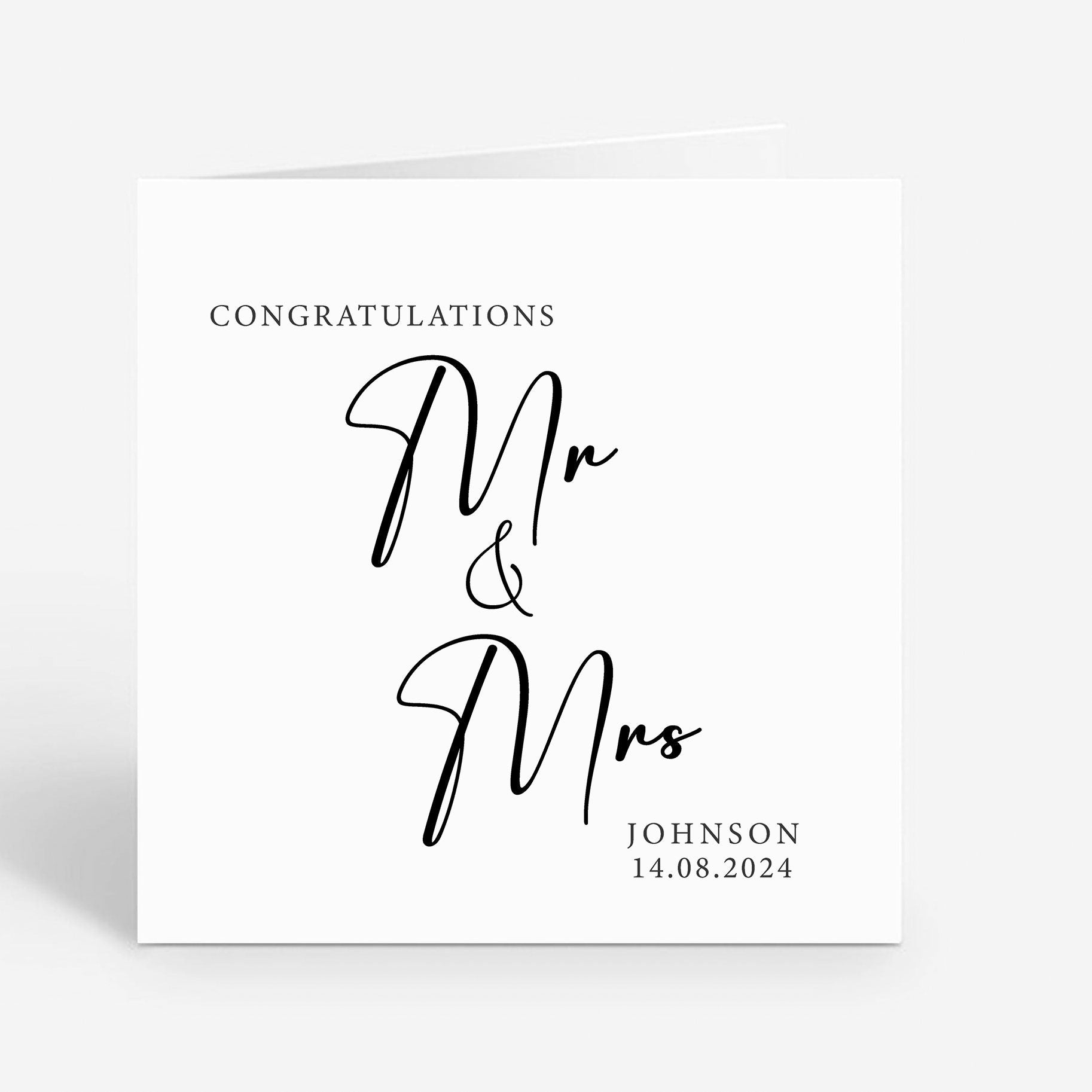 Personalized Wedding Card - Mr  Mrs Mr  Mr Mrs  Mrs - Congratulations Newly Weds Couple To Be