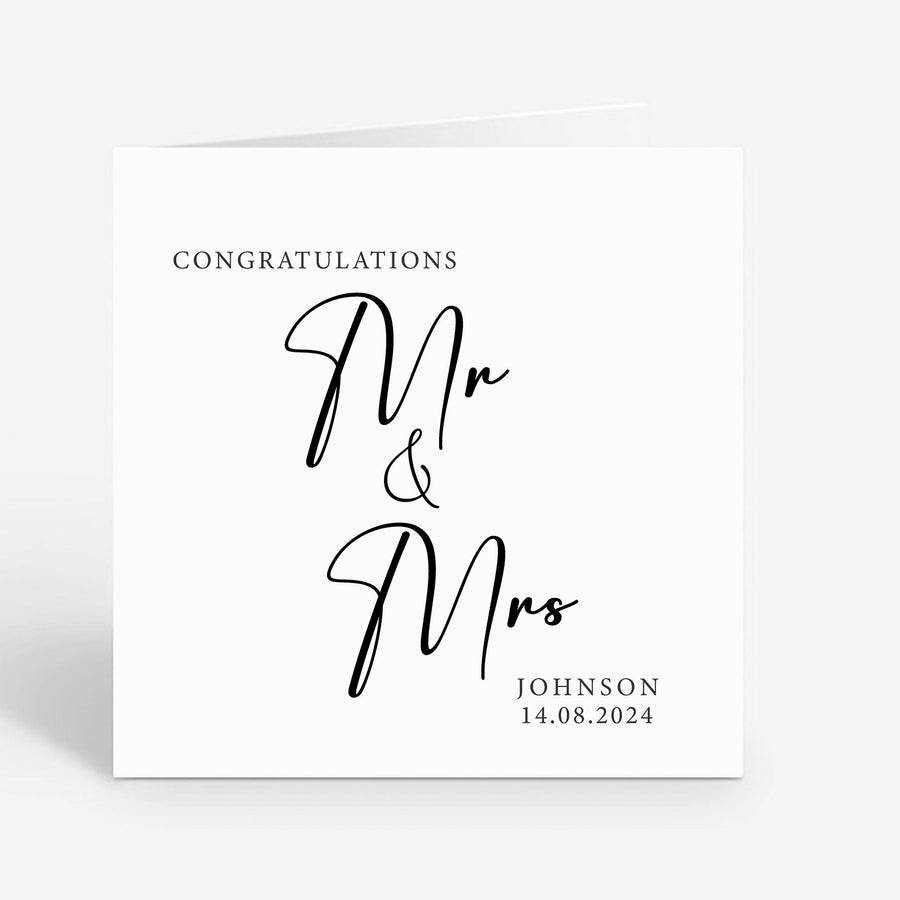 Personalized Wedding Card - Mr  Mrs Mr  Mr Mrs  Mrs - Congratulations Newly Weds Couple To Be